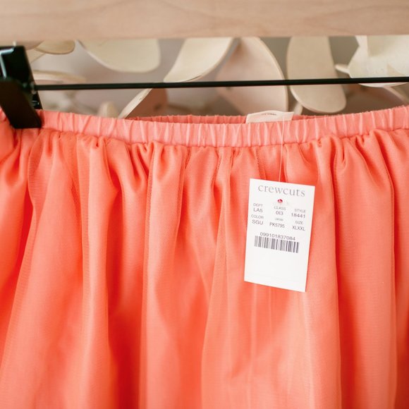 J Crew Crewcuts Peach Apricot Tulle Skirt Girls XL - Picture 5 of 6